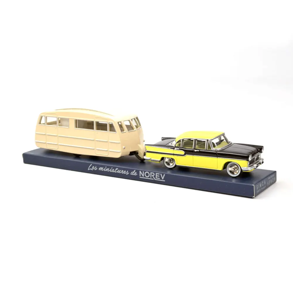 SIMCA VEDETTE CHAMBORD & CARAVANE HÉNON - 1958