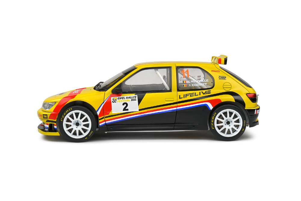 1:18 PEUGEOT 306 MAXI YELLOW #2 T.NEUVILLE/A.CORNET EIFEL RALLYE FEST