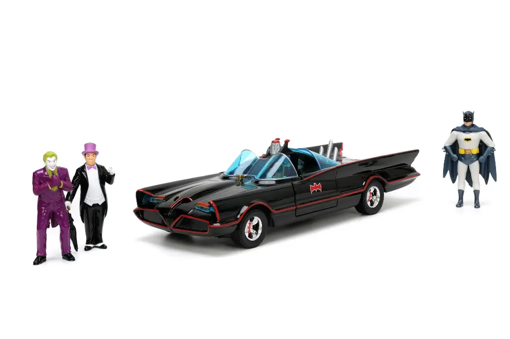 HollywoodRides-DCComics-BatmanClassicTVSeries-124withFIGURE-Batman-Robin-Joker-Penguin-Batmobile-33737-02.webp