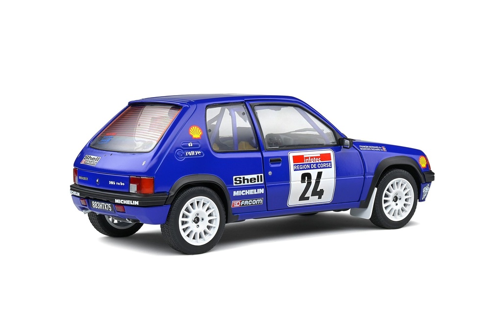 1:18 PEUGEOT 205 RALLYE TOUR DE CORSE #24 R.BOURSIER/B.FRANGIN - 1990
