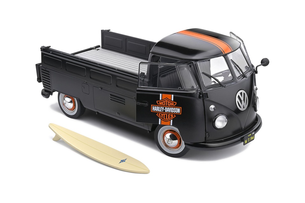 1:18 VOLKSWAGEN T1 PICK UP CUSTOM "HARLEY DAVIDSON" CON TABLA DE SURF - 1950