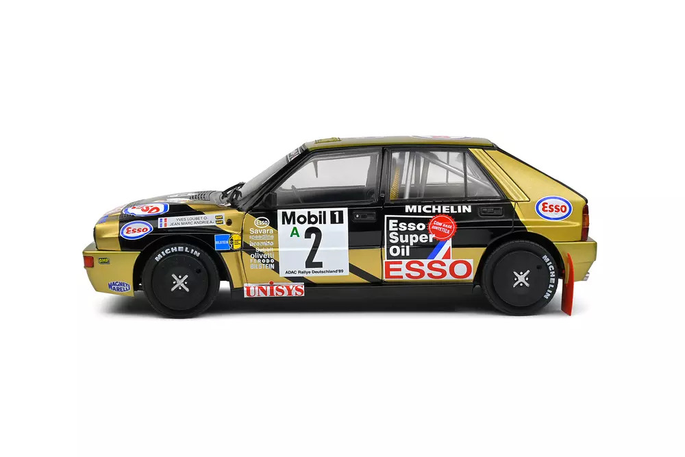 1:18 LANCIA DELTA HF INTEGRALE BLACK #2 Y. LOUBET / J. M. ANDRIE ADAC RALLY DEUTSCHLAND - 1989