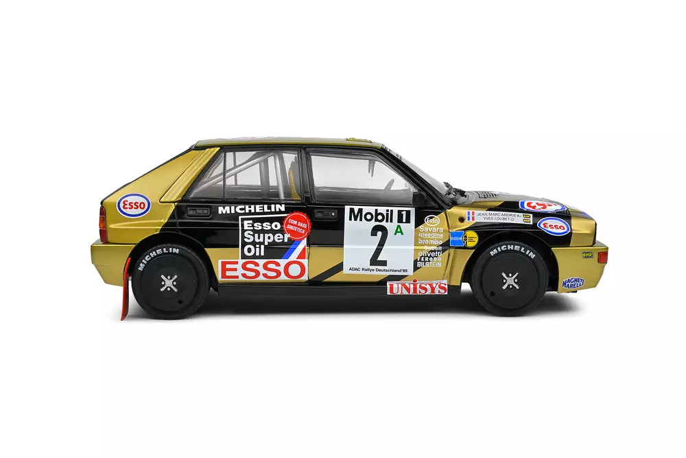 1:18 LANCIA DELTA HF INTEGRALE BLACK #2 Y. LOUBET / J. M. ANDRIE ADAC RALLY DEUTSCHLAND - 1989