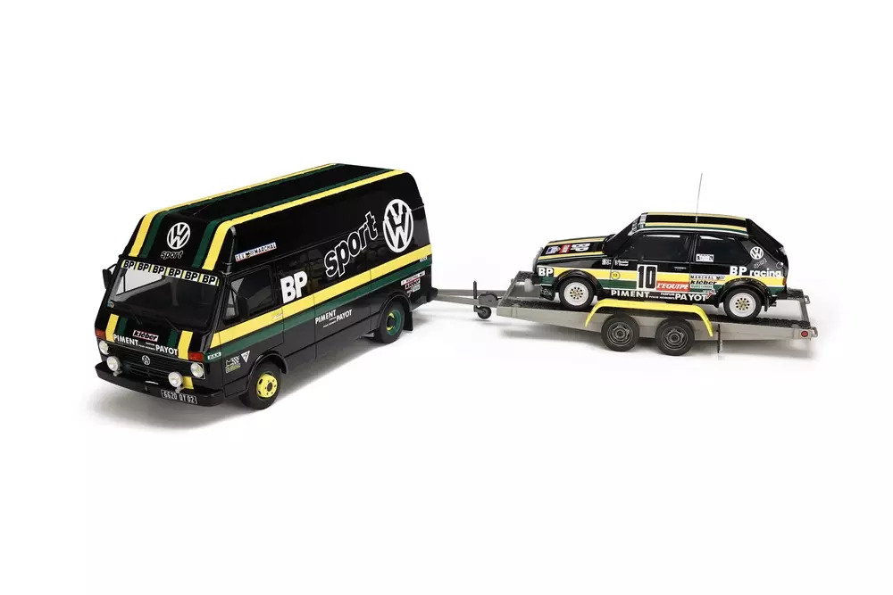 1:18 PACK VW LT35 + VW GOLF GTI MKI GR2 TOUR DE FRANCE - 1981 EDICIÓN LIMITADA NUMERADA  (3 PIEZAS)