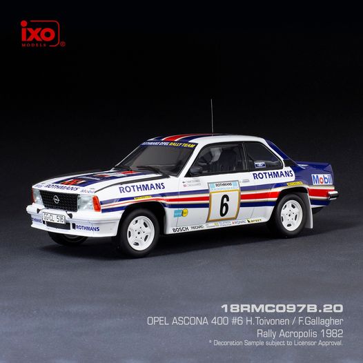 1:18 OPEL ASCONA B 400 #6 TOIVONEN / GALLAGHER - RALLY ACROPOLIS 1982