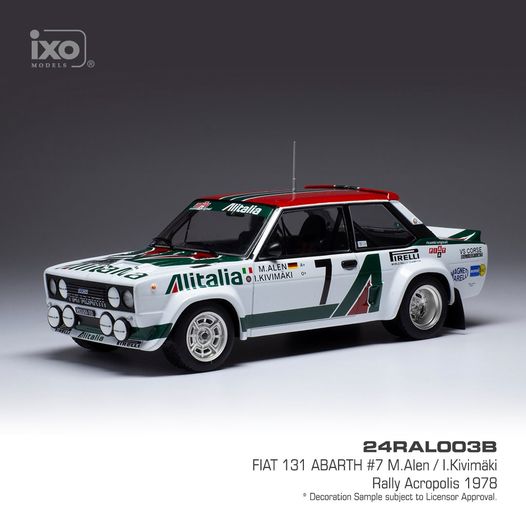 FIAT 131 ABARTH #7 M.ALEN / I.KIVIMÄKI - RALLY ACROPOLIS 1978