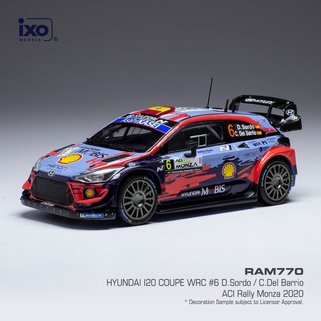 1:43 HYUNDAI I20 COUPE WRC #6 D.SORDO / C. DEL BARRIO - ACI RALLYE MONZA 2020