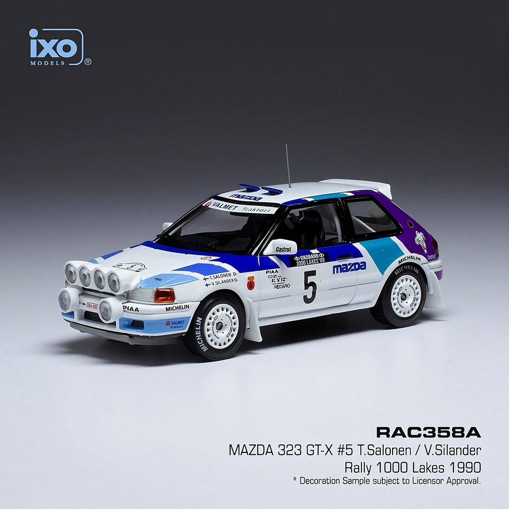 1:43 MAZDA 323 GTX #5 T.SALONEN / V.SILANDER RALLYE 1000 LACS 1990