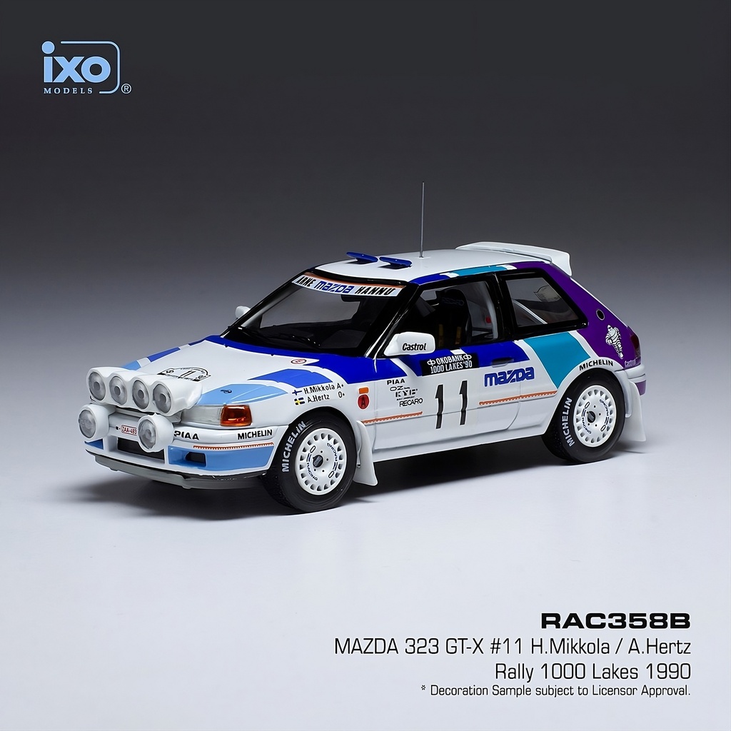 1:43 MAZDA 323 GTX #11 H.MIKKOLA / A. HERTZ - RALLYE 1000 LACS 1990