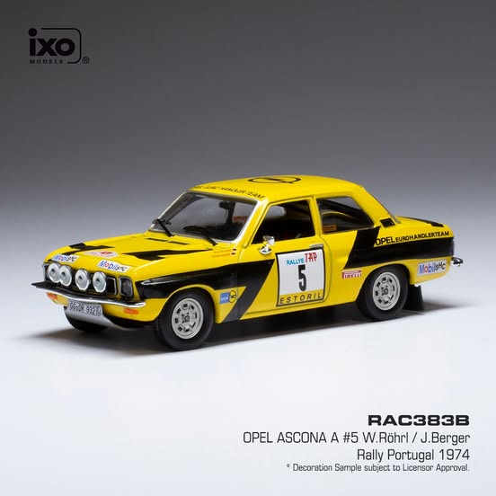 1:43 OPEL ASCONA A #5 W. ROHRL / J. BERGER -RALLYE PORTUGAL 1974
