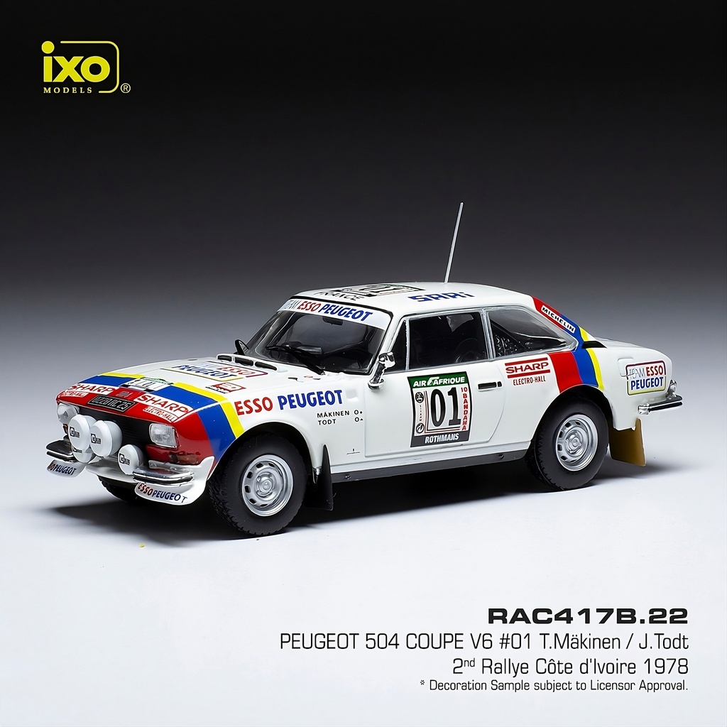 1:43 PEUGEOT 504 COUPE V6 #01 T.MAKINEN /  J. TODT - RALLY COTE D'IVOIRE 1978