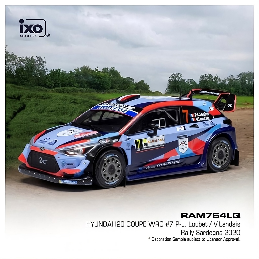 1:43 HYUNDAI I20 COUPE WRC #7 P-L. LOUBET / V. LANDAIS- RALLY SARDEGNA 2020