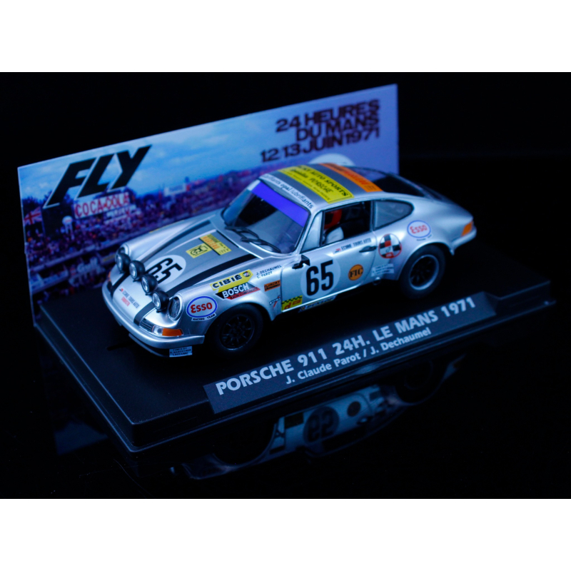 PORSCHE 911 #65 J.CLAUDE PAROT/ J.DECHAUMEL - 24h DU MANS - 1971 FLY SLOT