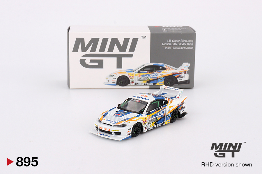 1:64 LB-SUPER SILHOUETTE NISSAN SILVIA (S15) #555 YUKIO TARUMI- FORMULA DRIFT JAPAN 2023