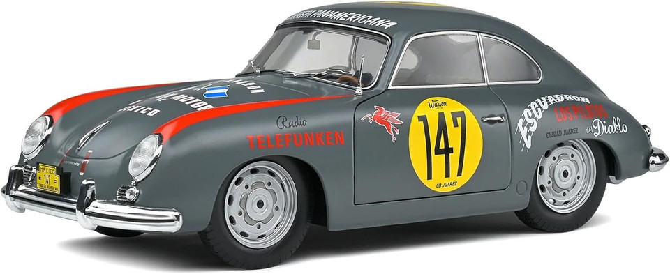 PORSCHE 356 PRE-A GREY RACING TRIBUTE #147 - CARRERA PANAMERICANA 1954