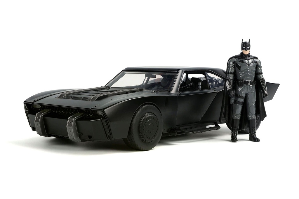 1:18 BATMOBILE THE BATMAN BLACK DC COMICS - 2022 (INTERACTIVE LIGHTS)
