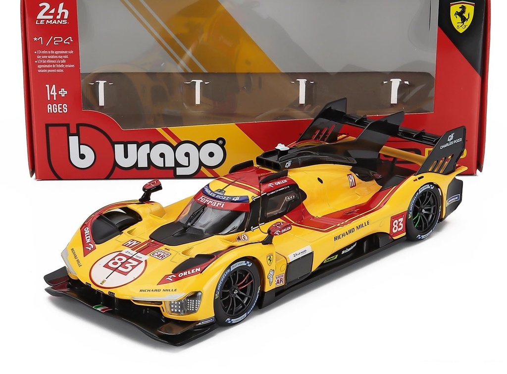 1:24 FERRARI 499P 3.0L TURBO V6 TEAM AF CORSE #83  ROBERT KUBICA - PHIL HANSON - YIFEI YE - WINNER 24h LE MANS 2025