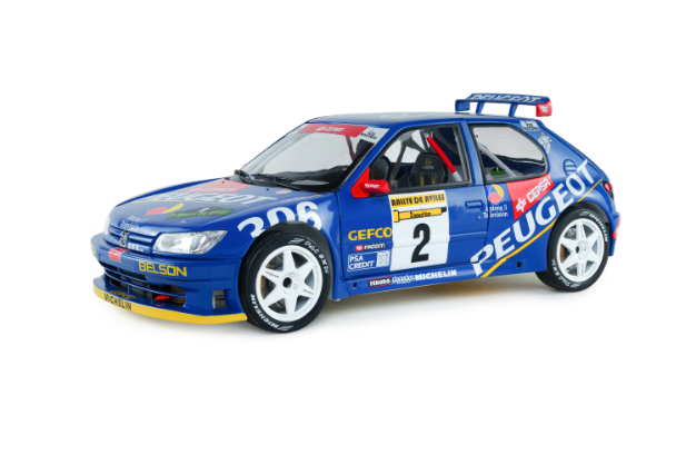 1:18 PEUGEOT 306 MAXI BLUE #2 J.ASCONA / J.BILLMAIER - RALLY DE AVILÈS 1997
