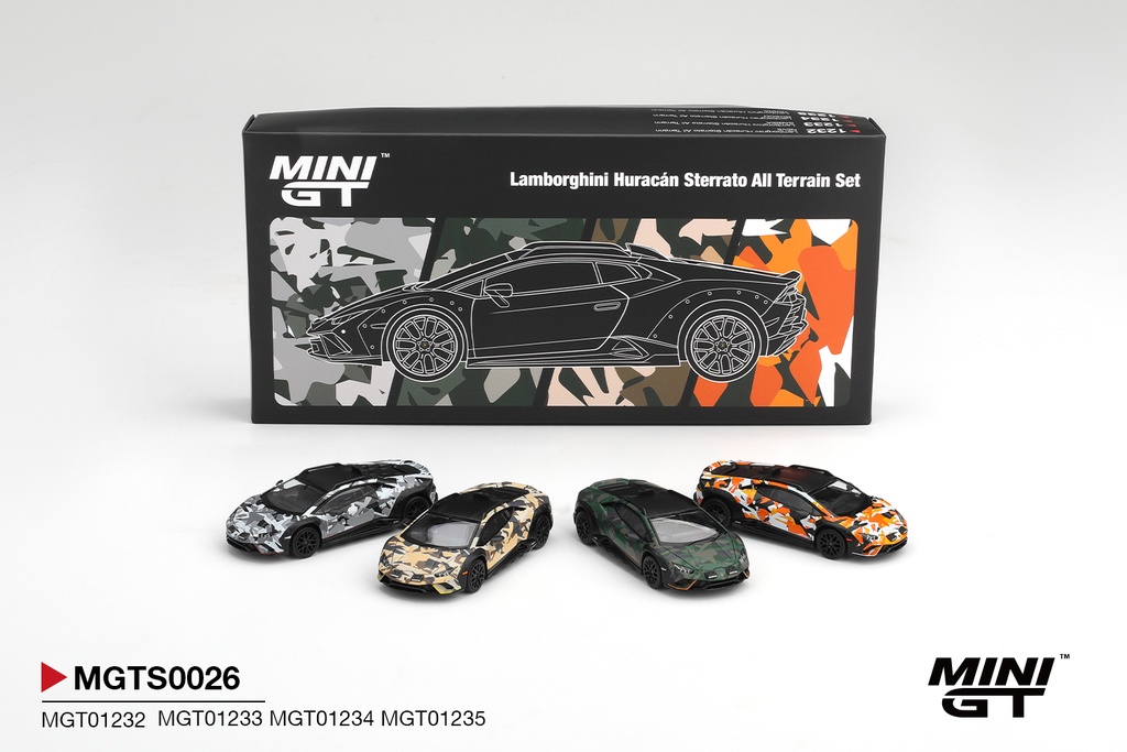1:64 LAMBORGHINI HURACAN STERRATO ALL TERRAIN 4 CARS SET