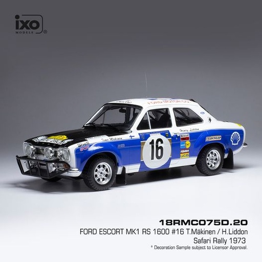 [18RMC075D.20] 1:18 FORD ESCORT MKI RS 1600 #16 T.MÄKINEN / H.LIDDON RALLYE SAFARI - 1973