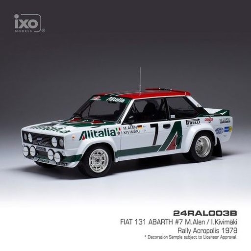 [IXO24RAL003B] FIAT 131 ABARTH 7 ALEN/KIVIMÄKI RALLYE ACROPOLIS - 1978