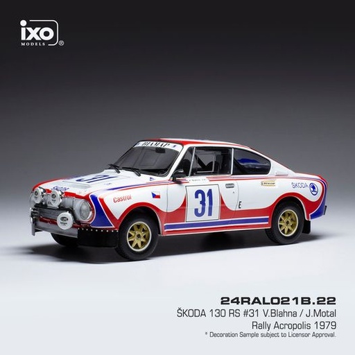 [IXO24RAL021B] SKODA 130 RS #31 BLAHNA / MOTAL RALLYE WM ACROPOLIS - 1979