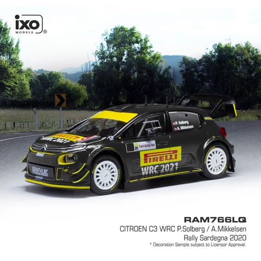 [IXORAM766LQ] 1:43 CITROËN C3 WRC #20 SOLBERG / MIKKELSEN RALLYE SARDAIGE 2020