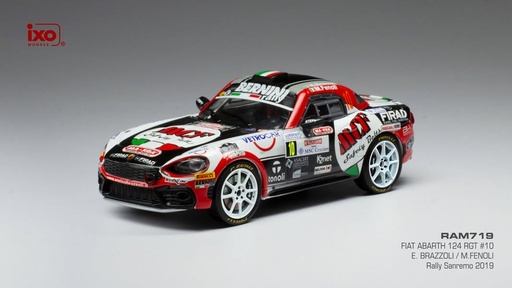[IXORAM719] 1:43 FIAT ABARTH 124 RGT #10 BRAZZOLLI / FENOLI RALLYE SAN REMO - 2019