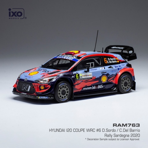 [IXORAM763] HYUNDAI I20 COUPE WRC #6 SORDO / DEL BARRIO RALLYE SARDEGNA 2020