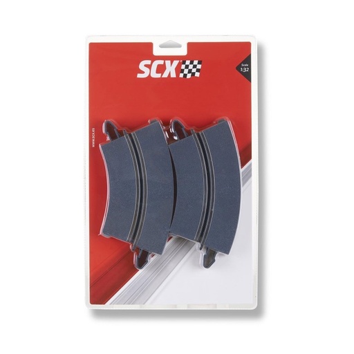 [U10400] PISTA CURVA 1 CARRIL - EXTERIOR DE LA INTERIOR (4 UNIDADES) - SCALEXTRIC 