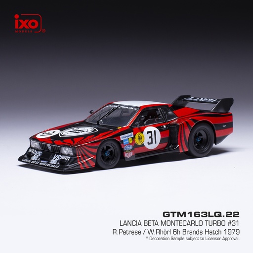[GTM163LQ.22] LANCIA BETA MONTECARLO #31 6h BRANDS HATCH - RICCARDO PATRESE Y WALTER ROHRL 1979