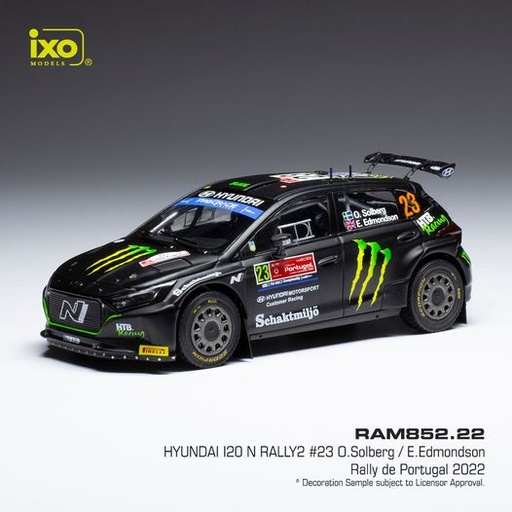 [RAM852.22] HYUNDAI I20 N RALLY2 #23 O. SOLBERG/E.EDMONDSON RALLYE PORTUGAL - 2022 