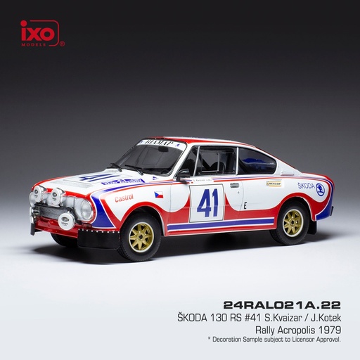 [24RAL021A] SKODA 130 RS #41 S.KVAIZAR / J.KOTEK - RALLY ACROPOLIS 1979
