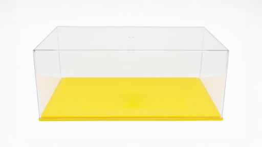 [XPMVIT18A] VITRINA Y BASE AMARILLA 1:18 