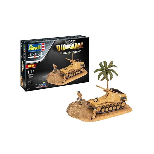 [47203334] Revell Maqueta Tanque First Diorama Set Sd.Kfz. 124 "Wespe" 1:76