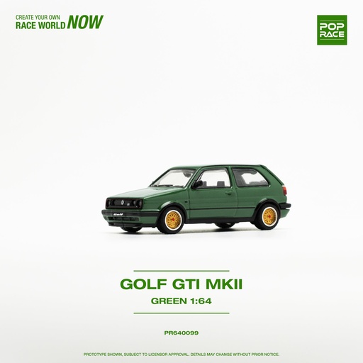 [PR640099] POP-RACE-LIMITED VOLKSWAGEN 1/64 GOLF MKII GTi 1991