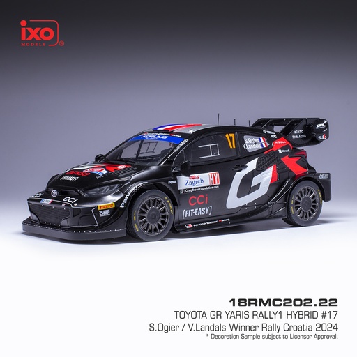 [18RMC202.22] TOYOTA YARIS GR RALLY1 "TOYOTA GAZOO RACING" #17 S. OGIER / V.LANDAIS -  CROATIA WINNER 2024