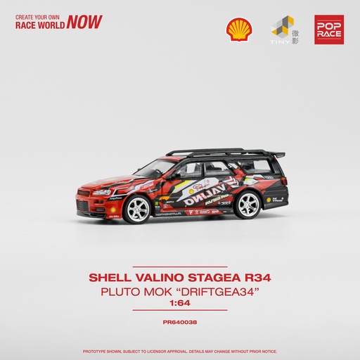 [PR640038] POP-RACE-LIMITED NISSAN STAGEA (R34) SHELL VALINO PLURO MOK "DRIFTAGEA 34" - 2020