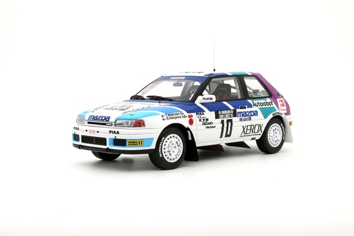 [OT1099] 1:18 MAZDA 323 GTX GR.A WHITE TOMMI MÄKINEN 1000 LAKES RALLY 1991