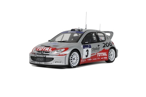 [OT1085] 1:18 PEUGEOT 206 WRC SILVER TOUR DE CORSE 2002
