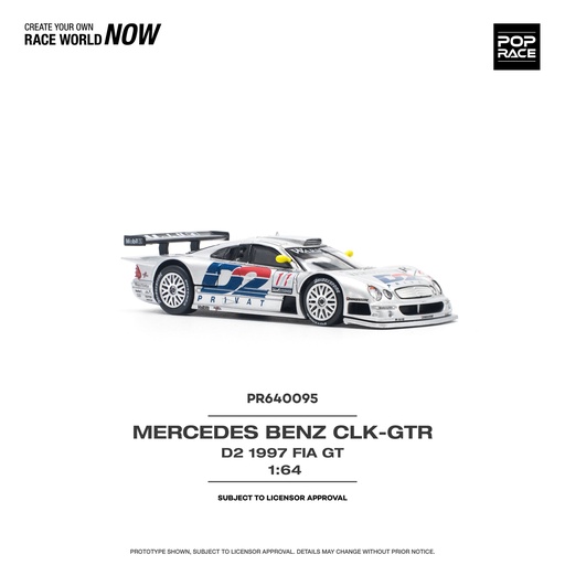 [PR640095] POP-RACE-LIMITED MERCEDES BENZ CLK - GTR 6.0L  AMG PRIVAT MOTORSPORT  #11 BERND SCHNEIDER / ALEXANDER WURZ - FIA GT D2 1997
