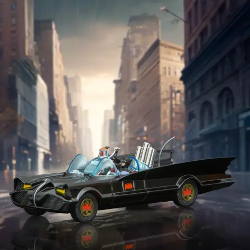 [CD54321050] 267 BATMOBILE WITH BATMAN AND ROBIN GLOSS BLACK EDITION (LINCOLN FUTURA) - 1966 - 1:50