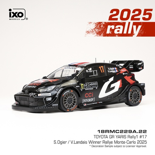 [18RMC229A.22] TOYOTA GR YARIS Rally1 #17 S.Ogier - V.Landais Winner Rallye Monte-Carlo 2025