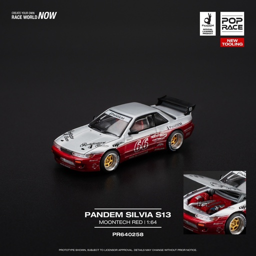 [PR640258] 1:64 NISSAN SILVIA (s13) #66 MOONTECH - 1989