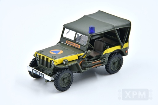 [OLIEX90145] 1:43 JEEP	"SECURITE CIVILE" 1/4 TON MILITARY VEHICULE