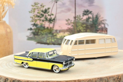 [CL5711] SIMCA VEDETTE CHAMBORD & CARAVANE HENON - 1958
